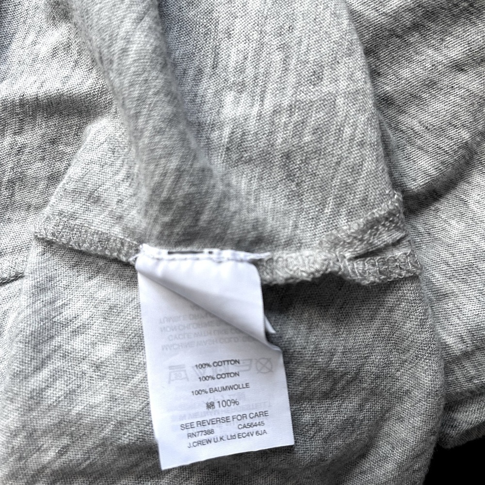 Women’s J. crew 100% cotton 3/4 length sleeve open back round neck top / size L - Picture 6 of 6